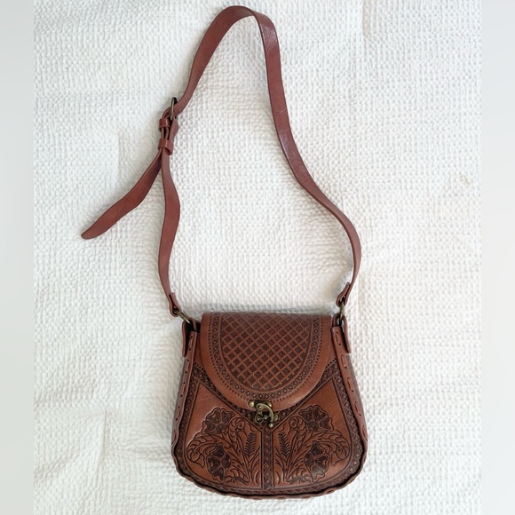 Alma Mia leather purse crossbody style - Picture 2 of 6